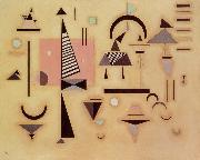 Wassily Kandinsky Hatarozott rozsaszin oil on canvas